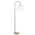 thumbnail image 3 of Maklaine Contemporary Arc Floor Lamp in Brass Finish, 3 of 8