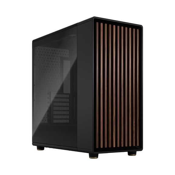 Fractal Design North XL Charcoal Black Chassis with Walnut Front and Dark Tempered Glass Side Panel EATX Full Tower Computer Case
