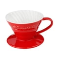 thumbnail image 4 of DOLITY Porcelain Manual Coffee Dripper Cup Coffee Maker Cone Red/Yellow/Blue, 4 of 9