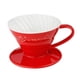 thumbnail image 4 of Cafetera de porcelana con filtro de goteo para café espresso rojo, 4 of 9