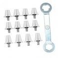thumbnail image 2 of 12 x Clavos para zapatos de fútbol Tacos de fútbol M5 Tacos de rugby Clavos universales para atletismo Plata con llave, 2 of 8