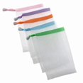 thumbnail image 4 of 5 Pcs Double Layer Bubble Foam Net, Exfoliating Mesh Soap Saver Pouch Bubble Foam Net Drawstring Holder Bags, Facial Cleaning Tool, 4 of 4