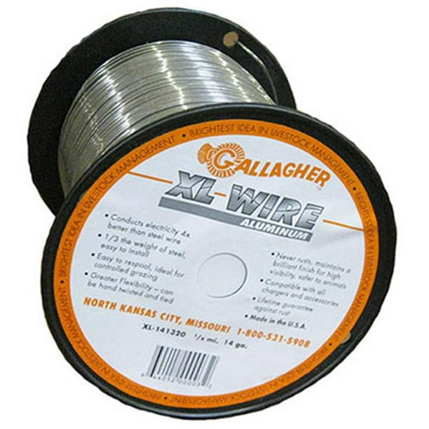 Gallagher Electric Electric Fence Wire 1/4 mi. Silver