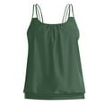 thumbnail image 6 of Womens 2026 Flowy Tankini Tops Only - Modest Bathing Suit Loose Fit Swimsuit Swim Tops No Bottom (Army Green, XL), 6 of 7