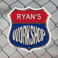 thumbnail image 5 of Ryan's Workshop (2 Pack) 18 inch X 18 inch Shield Shaped Commercial Grade Plastic Signs Weather Resistant, UV Protected To last, Gift for Dads and Uncles Classic Americana Crafted in, 5 of 7