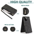thumbnail image 5 of Asuwish Phone Case for Motorola Moto G Power 5G 2023 Wallet Mobile Accessories Credit Cash Cell Cover with Tempered Glass Screen Protector Flip Zipper Stand Card Holder Slot GPower G5 Women Men Black, 5 of 10