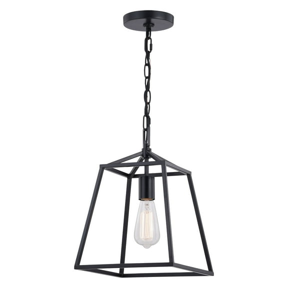 Hayes Black Farmhouse Mini Pendant Cage Lantern Ceiling Light
