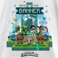 thumbnail image 2 of Girl's Minecraft Legends Raise Your Banner Graphic Tee White X Small, 2 of 4