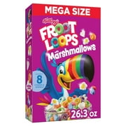 Kellogg's Froot Loops Original with Marshmallows Cold Breakfast Cereal, Mega Size, 26.3 oz Box