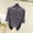 Gray, variant on Women's High Neck Short Sleeve Top, Soft Polyester Solid Color Blouse, Comfort Fit for Casual Daily Wear and Leisure Activities