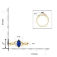 thumbnail image 5 of ANGARA Natural 1.15 ct Blue Sapphire Engagement Ring with Diamonds in 14K Yellow Gold for Women (Size-10x5mm) | September Birthstone, Anniversary, Jewelry Gift for Women | Natural Sapphire Ring, 5 of 10