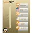 thumbnail image 4 of 8" Beeswax Taper Candles 12 Pack - Handmade, All Natural, 100% Pure Unscented Bee Wax Candle - Tall, Decorative, White - 8 Hour Burn Time, 4 of 4