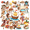 4A, variant on cartoon Asian - culture Stickers, Waterproof Festival Sticker for Water Bottle Laptop Phone Cases Planner Skateboard Luggage Helmet Party Favor Decor, Ideal for Adults Teens Teacher Rewards