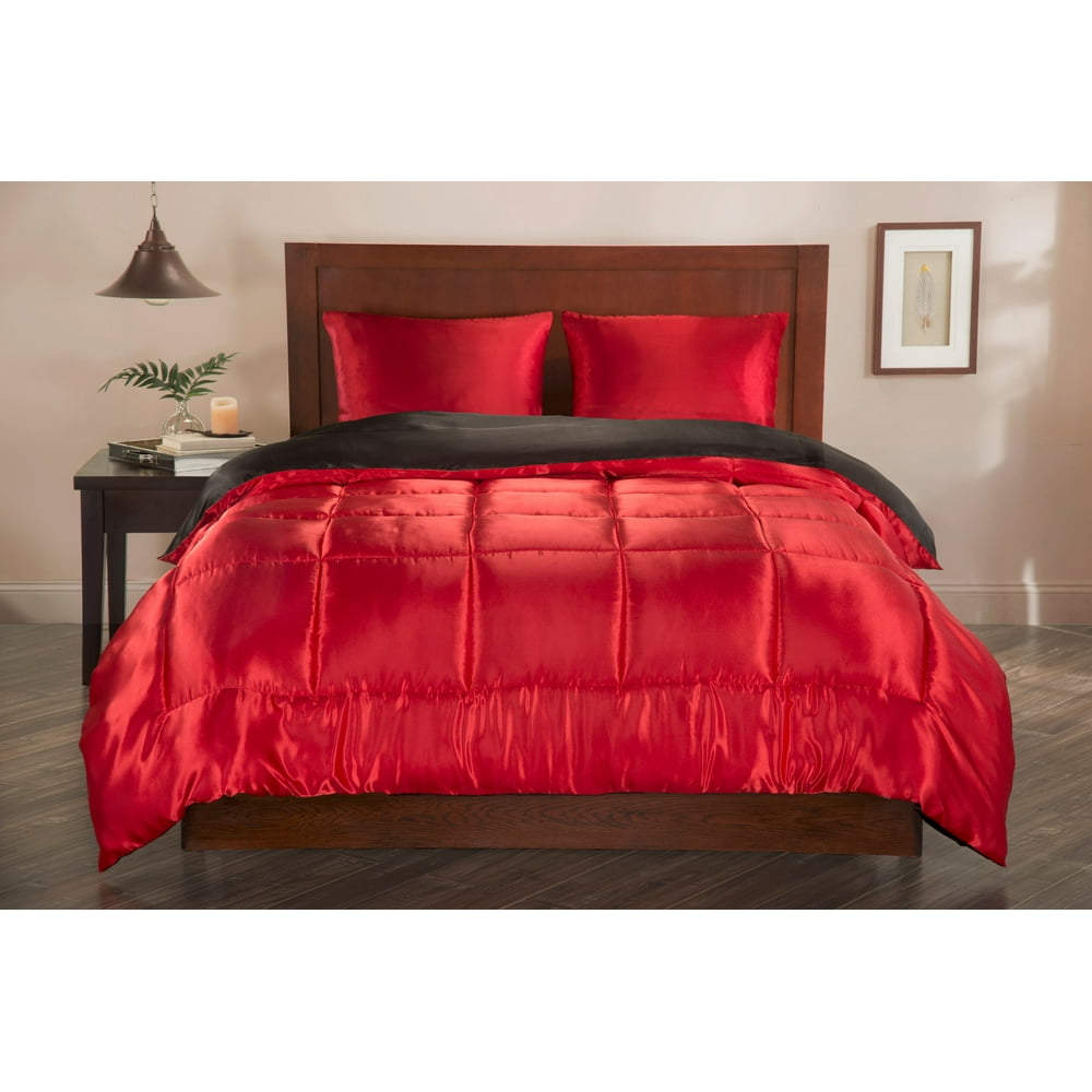 Luxury Satin Reversible Twin Comforter Set