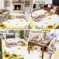 thumbnail image 6 of Cute Pig Washable Living Room Rugs 5'x7', Sunflower Daisy Yellow Plaid Summer Field Low Pile Throw Large Area Rugs Non-Slip Sturdy Edge Binding Carpet for Dining Room Bedside Kitchen, 6 of 9