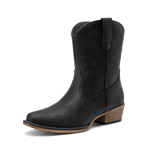 Botas Vaqueras Western DREAM PAIRS Negras Talla 9.5