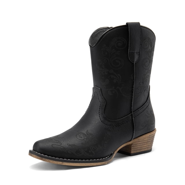 Botas Vaqueras Western DREAM PAIRS Negras Talla 9.5