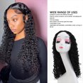 thumbnail image 3 of Long Deep Wave Wig, Reusable Heat Resistant 30 inch High Density Black Deep Curly Lace Front Wig  for Daily Use, 3 of 7