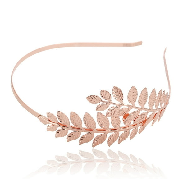 European Style Bridal Leaf Headband Wedding Hair Vine Boho Floral Headpiece Roman Headdress Handmade Hair Accessories for Bride Party
