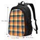 thumbnail image 5 of Easygdp Warm Orange Plaid Mochila para Laptop de Viaje con Puerto USB, Mochila para Laptop con Puerto de Carga USB para Mujeres y Hombres, 5 of 7