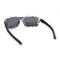thumbnail image 2 of Mens Xloop Digital Camo Print Rectangle Wrap Sport Sunglasses Grey - Black, 2 of 4