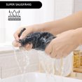 thumbnail image 2 of Juego de 4 paños de cocina a cuadros negros y grises, 100 % algodón, 33 x 71 cm, superabsorbentes, suaves y sin pelusa, 2 of 6
