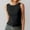 Black, variant on SNKSDGM Fourth of July Womens White Tank Top Women's Plus Backless Tank Tops for Women Womens Solid Color Round Neck Sleeveless Ribbed T Shirt Basic Layering Top