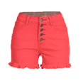 thumbnail image 4 of Aayomet Shorts Athlétiques pour Femmes avec Poignets à Franges Super Courts en Denim (Rouge, S), 4 of 5