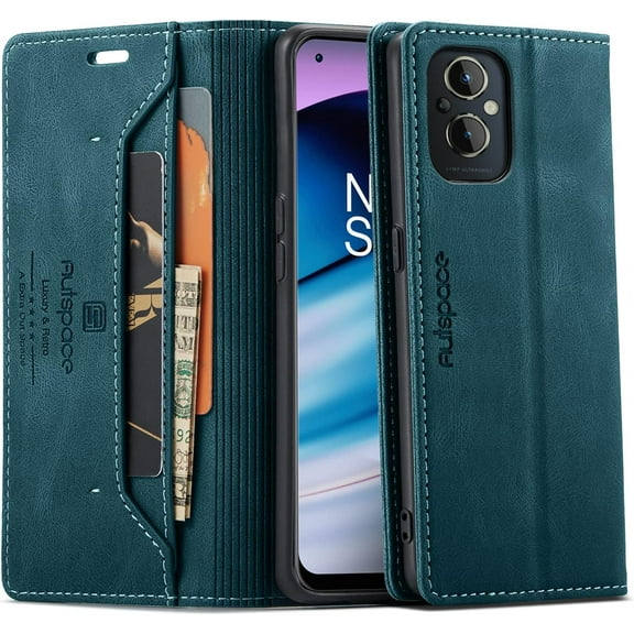 Wallet Case for OnePlus Nord N20 5G 2022,Magnetic Protect PU Leather Flip Case with Card Holders RFID Blocking Kickstand Shockproof Protection Case for OnePlus Nord N20 5G 2022 (Teal)