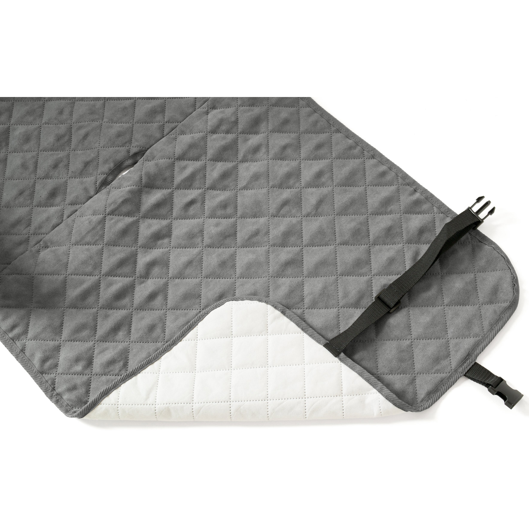 Precious Tails Co-Pilot Quilted Bolster Pet Car Seat Cover for Pets with Micro-Suede Fabric