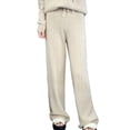 thumbnail image 1 of Women's Wide Leg Straight Leg Drapey Floor Sweeping Wool Pants, 1 of 6