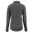 thumbnail image 3 of Women's Cutter & Buck Heather Black Baltimore Ravens  Peshastin Eco Fleece Recycled Tri-Blend Raglan Half-Zip Jacket, 3 of 3