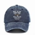 thumbnail image 5 of Washed Baseball Cap with Vintage Print, Distressed Dad Hat for Men, 5 of 9