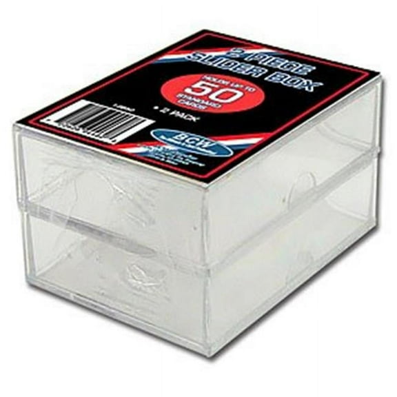 BCW 2-Piece Slider Box - 50 Card (2-Pack)
