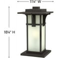 thumbnail image 2 of Hinkley 2237OZ Craftsman/Mission One Light Post Top de la Collection Manhattan en Bronze/finition Foncée, 2 of 2