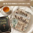 thumbnail image 4 of HELLHERO Zipper Church Protector Organizer for Mujeres, Soft Lightweight Quilted Bible Cover Polyester Fabric Bible Cover Case London Collage, 4 of 9
