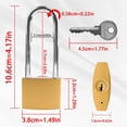 thumbnail image 2 of Candado Lamondre de 38 mm, candado con llave, candado de arco largo para exteriores, candado con llave, candado de seguridad para almacén, garaje, jardín, cobertizo de jardín, 2 of 5