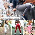 thumbnail image 4 of VENUZOR High Waist Leggings for Women Butt Lift Textured Yoga Pants Tummy Control Workout Booty leggings for Running Gym Fitness Weight Loss, 4 of 8