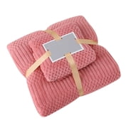 yulier 2 Piece Solid Towel Set, Large Bath Towel and Hand Towel, Ultra Soft Highly Absorbent Quick Drying Bath Towel Face Towel for Bathroom Shower Hotel Beach Gym