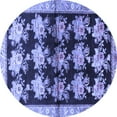 thumbnail image 1 of Ahgly Company Indoor Round Persian Blue Traditional Area Rugs, 3' Round, 1 of 4