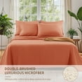 thumbnail image 3 of SONORO KATE 6 Pieces Bed Sheet Set, 1800 Series Soft Microfiber Full Sheets with 16" Deep Pocket, Coral, 3 of 7