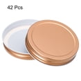 thumbnail image 3 of Uxcell 42Pack 86mm/3.39" Wide Mouth Tin Plate Mason Jar Lids for Canning Jars, Rose Gold, 3 of 6