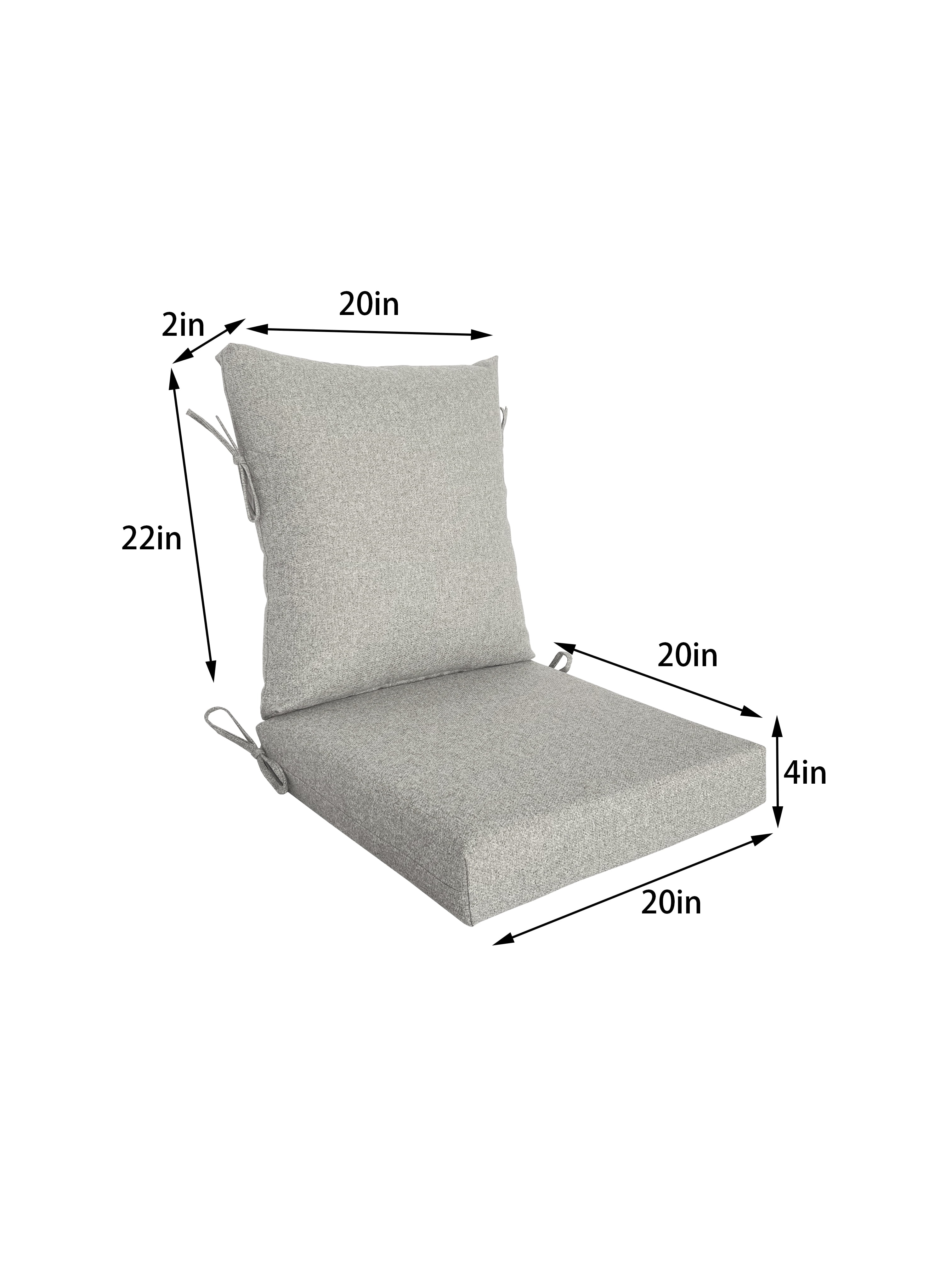Better Homes & Gardens 20" x 22" Premium Gray Outdoor Dining Chair Cushion