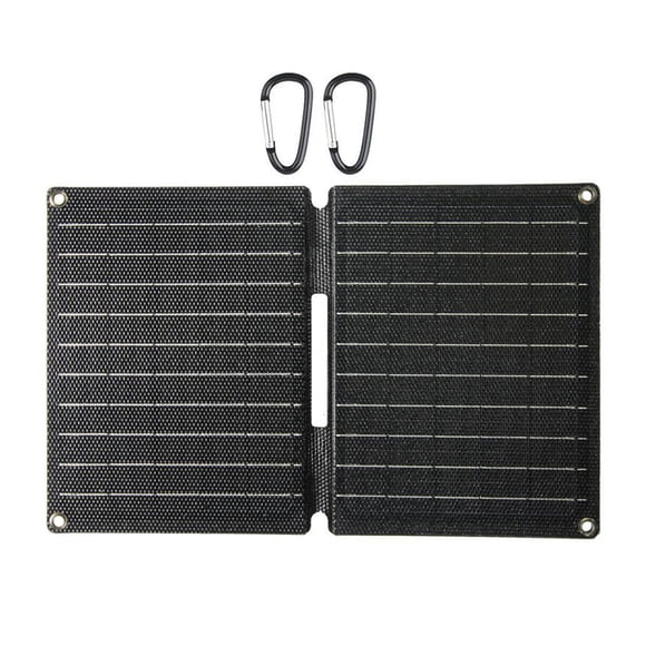 Cargador de teléfono portátil con panel solar de 10 W y 5 V, IPX6, impermeable, diseño plegable, tipo C/USB, panel solar de silicio monocristalino.