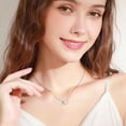 thumbnail image 3 of NICKSUN 14K Rose Gold Plated Double Heart Shaped Necklace Shiny Wedding Jewelry Gifts, 3 of 11