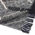 thumbnail image 6 of Laddha Home Designs Tufted Geometric Diamond Throw Blanket - 96" x 108" - Black and Cream, 6 of 7