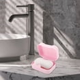 thumbnail image 2 of Unique Bargains 1 Pc Portable Soap Holder Pink Soap Holder for Bathroom 4.33"x3.15"x1.97", 2 of 6