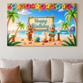 thumbnail image 6 of Decorative Design Tropical Birthday Banner Colorful Theme Party Decoration Birthday Decor Celebration Banner for Beach Party Luau Celebration Kids Party, 6 of 8
