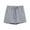 Grey, variant on MRULIC shorts for women And Elastic Short Womens Pants Solid Linen Cotton Pocket Waist Loose Pants Khaki + M