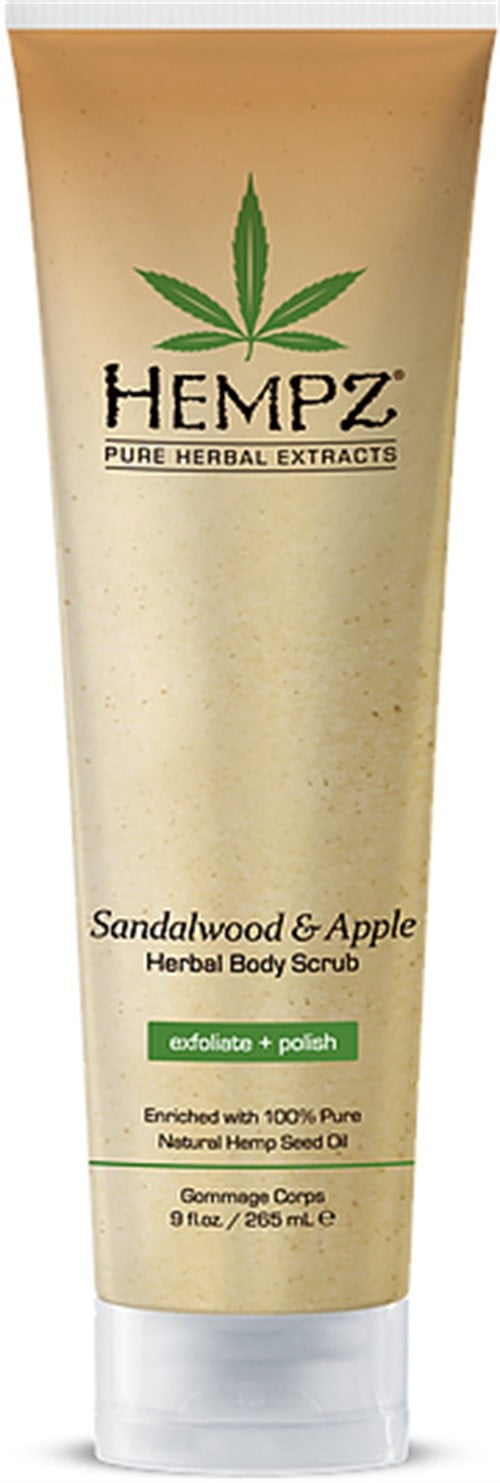 Hempz Herbal Body Scrub Fresh Fusions Sandalwood & Apple Scent 9 oz